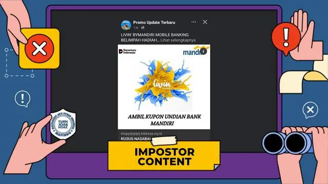 Tautan Kupon Undian Mengatasnamakan Livin’ by Mandiri Disebut Hoaks, Warganet Diminta Waspada