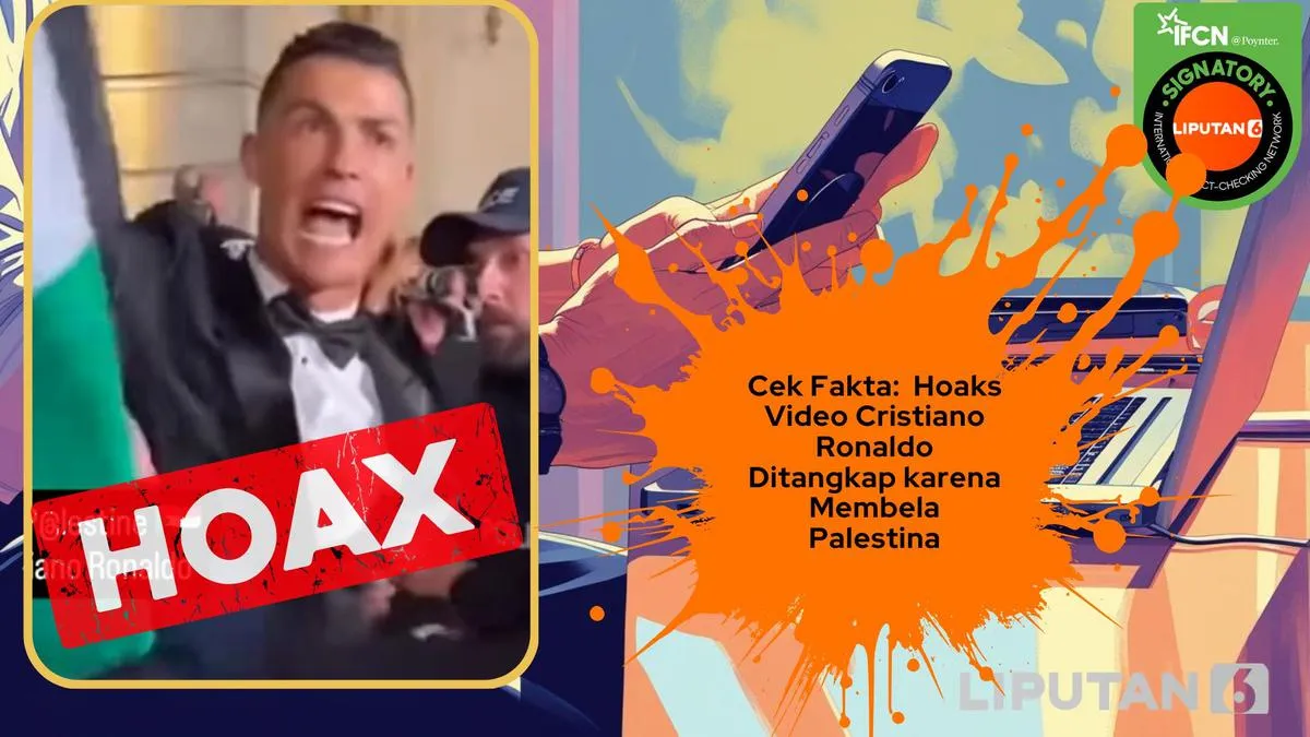 Cek Fakta: Video Klaim Cristiano Ronaldo Ditangkap karena Membela Palestina Diduga Buatan AI