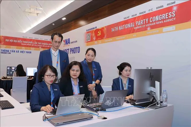 VNA siapkan liputan komprehensif Kongres Nasional Partai ke-14, termasuk situs web khusus enam bahasa