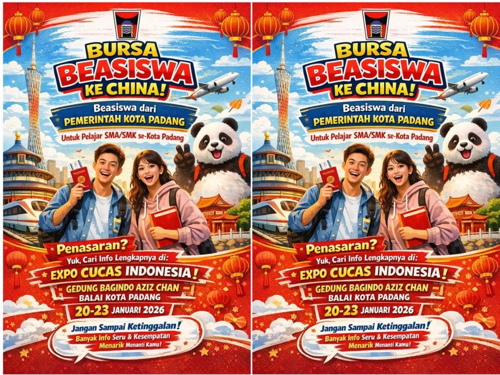 Padang Gelar Pameran Pendidikan Internasional 20–23 Januari 2026, 1.000 Siswa Dijadwalkan Ikut