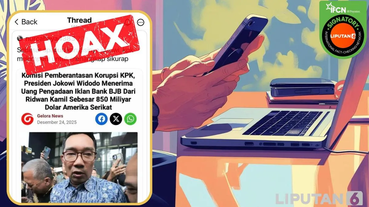 Cek Fakta: Klaim Jokowi Terima Uang Pengadaan Iklan Bank BJB dari Ridwan Kamil Disebut Hoaks