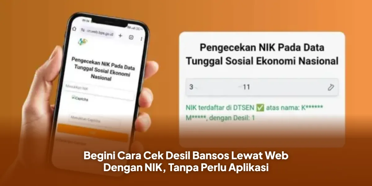 Cara Cek Desil Bansos lewat Situs Kemensos Menggunakan NIK, Tanpa Aplikasi