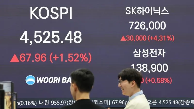 Kapitalisasi Pasar Bursa Saham Korea Nyaris 4.000 Triliun Won, Naik 76,2% dalam Setahun