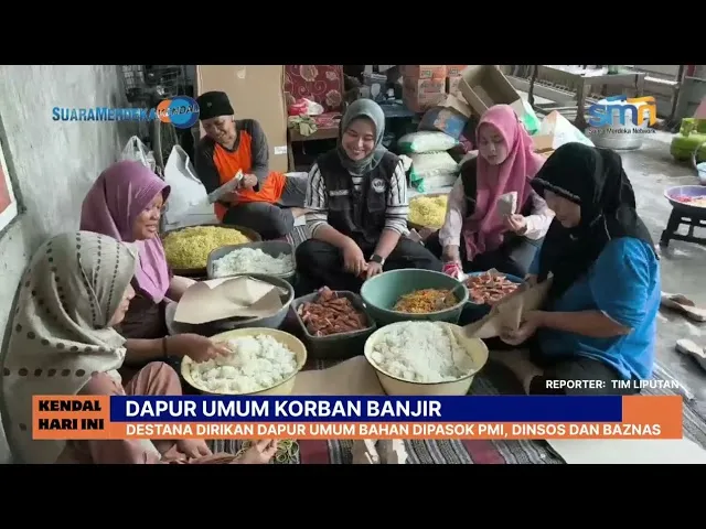 Destana Buka Dapur Umum untuk Warga Kebondalem Terdampak Banjir di Kendal