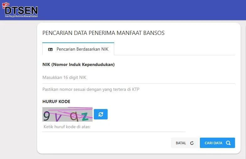 Cara Cek Status Bansos dan Posisi Desil DTSEN Menggunakan NIK Secara Online