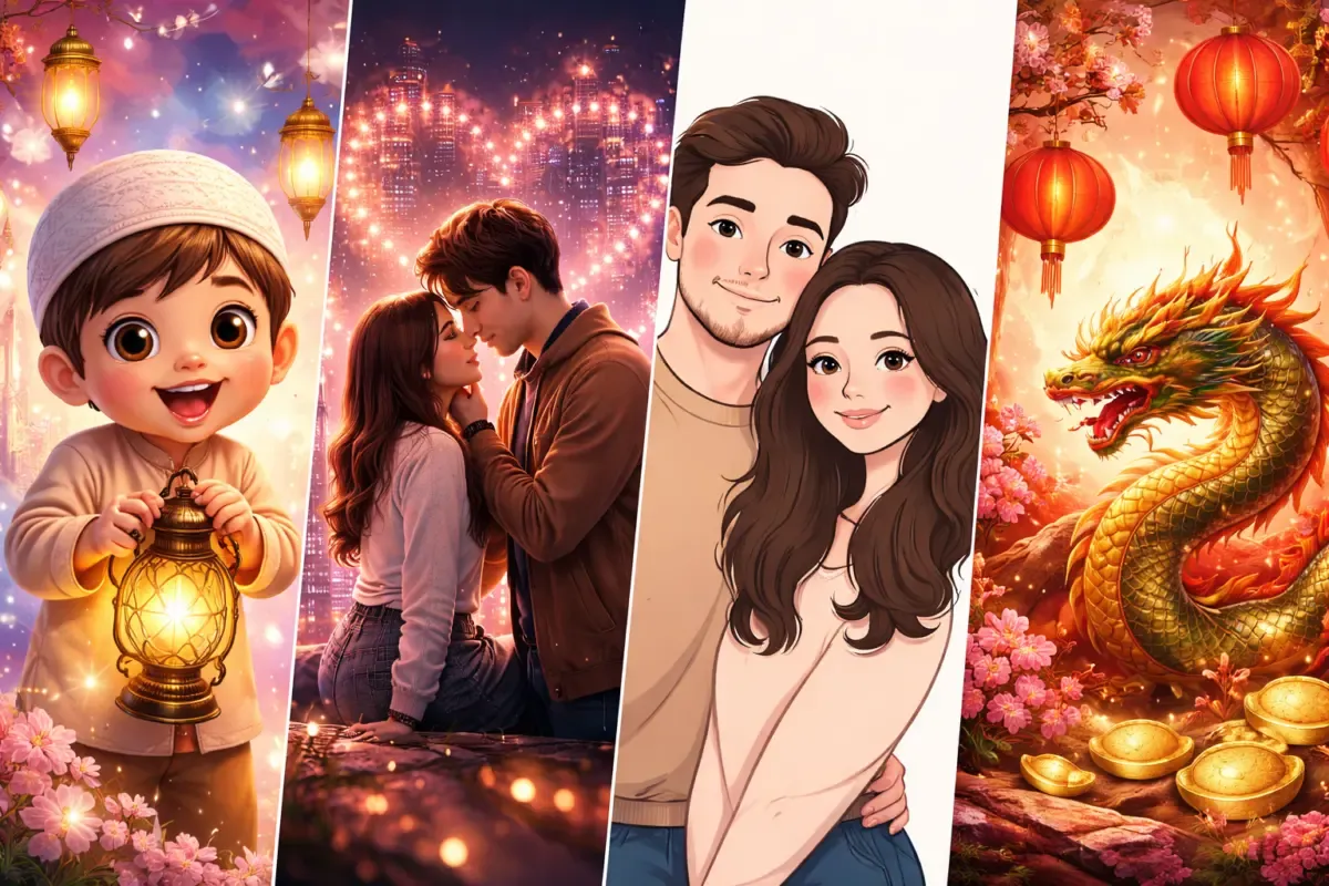 Tren Prompt AI Februari 2026 Ramai di TikTok dan Instagram, Bertema Ramadhan, Imlek, dan Valentine