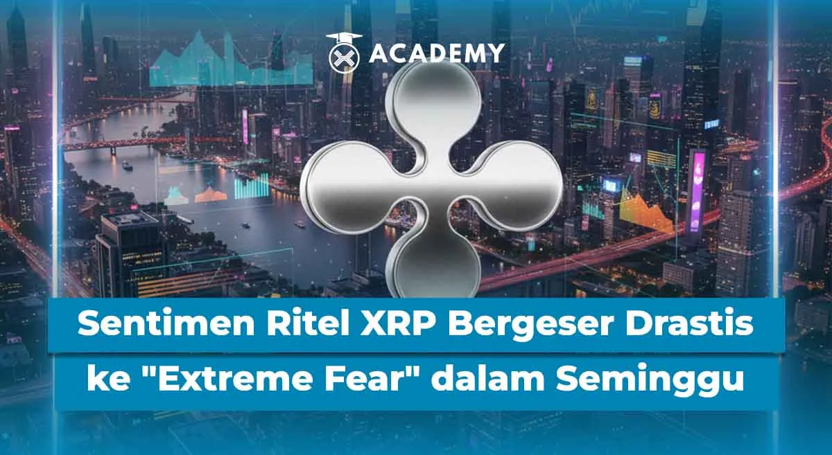 Sentimen Ritel terhadap XRP Berubah Tajam ke “Extreme Fear” dalam Sepekan