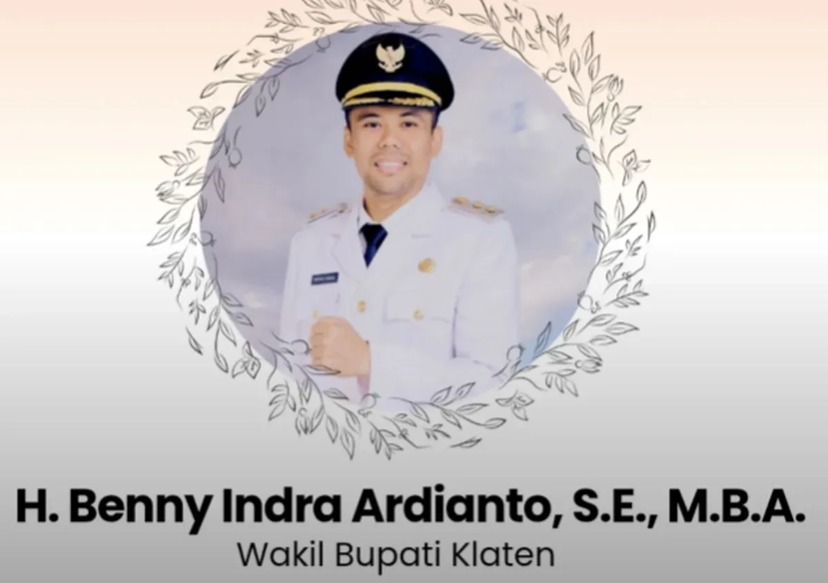 Wakil Bupati Klaten Benny Indra Ardianto Meninggal Dunia