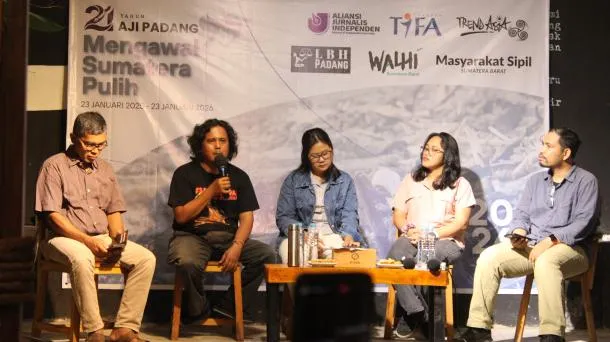 Diskusi Publik AJI Padang Soroti Bencana Ekologis sebagai Dampak Krisis Planet dan Kebijakan Manusia