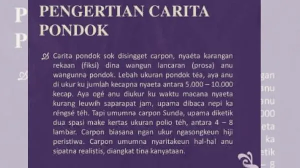 Mengenal Unsur-unsur Carpon Bahasa Sunda: Intrinsik dan Ekstrinsik