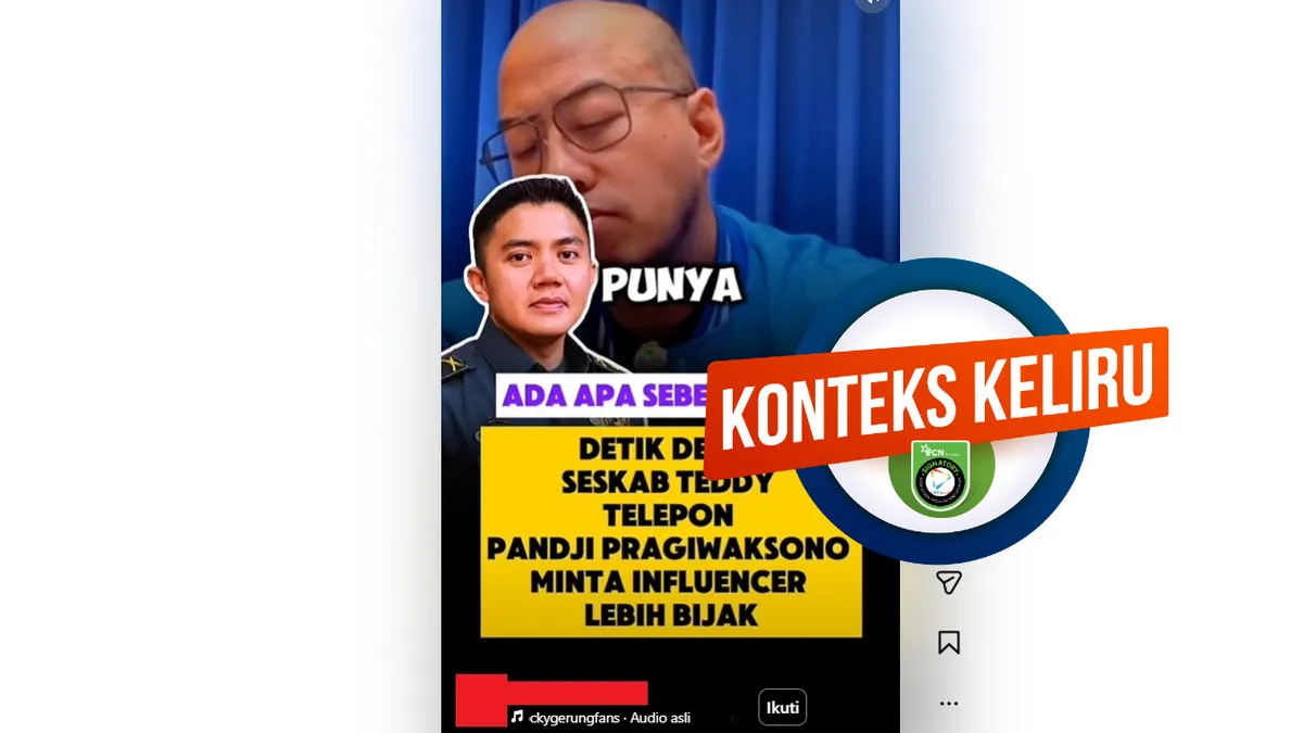Klaim Seskab Teddy Menelepon Pandji dan Meminta Influencer Lebih Bijak Dipastikan Keliru