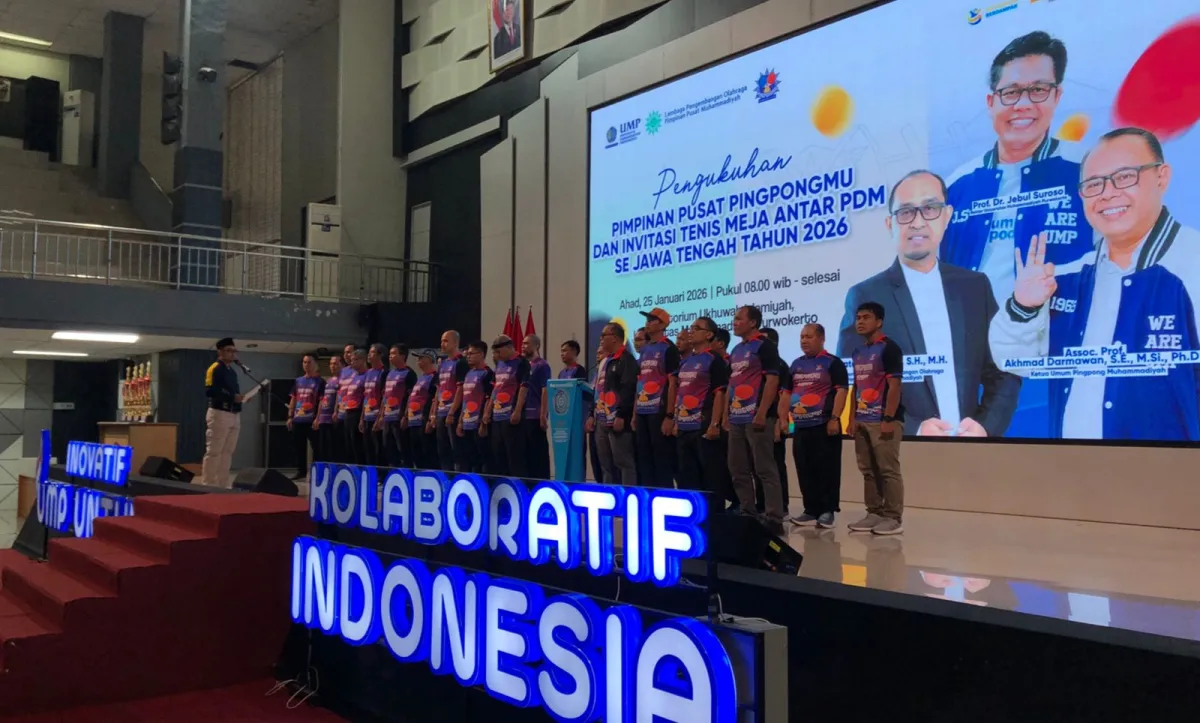 LPO PP Muhammadiyah Kukuhkan PingpongMu di Purwokerto, Dilanjutkan Turnamen Tenis Meja Antar-PDM