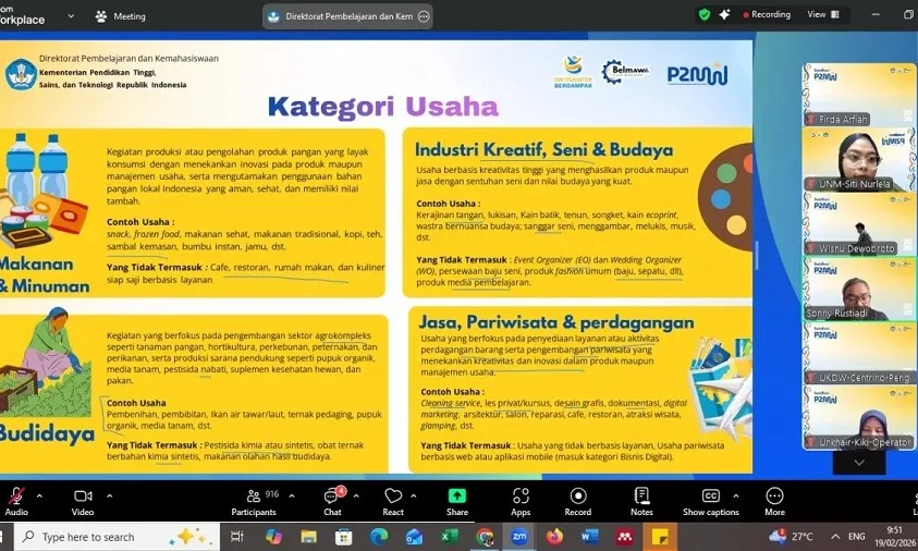 Nusa Mandiri Startup Center Ikuti Sosialisasi P2MW 2026, Siapkan Pendampingan untuk Startup Mahasiswa