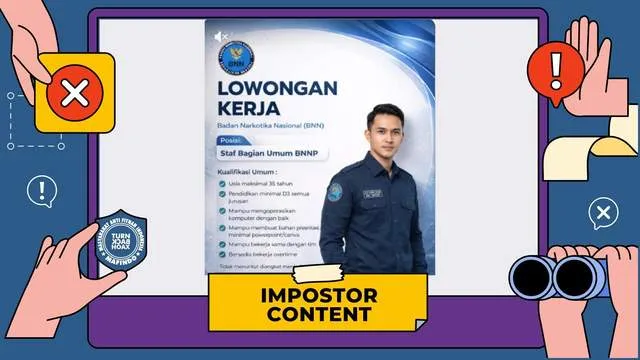 Tautan Rekrutmen Mengatasnamakan BNN Provinsi di TikTok Dipastikan Hoaks