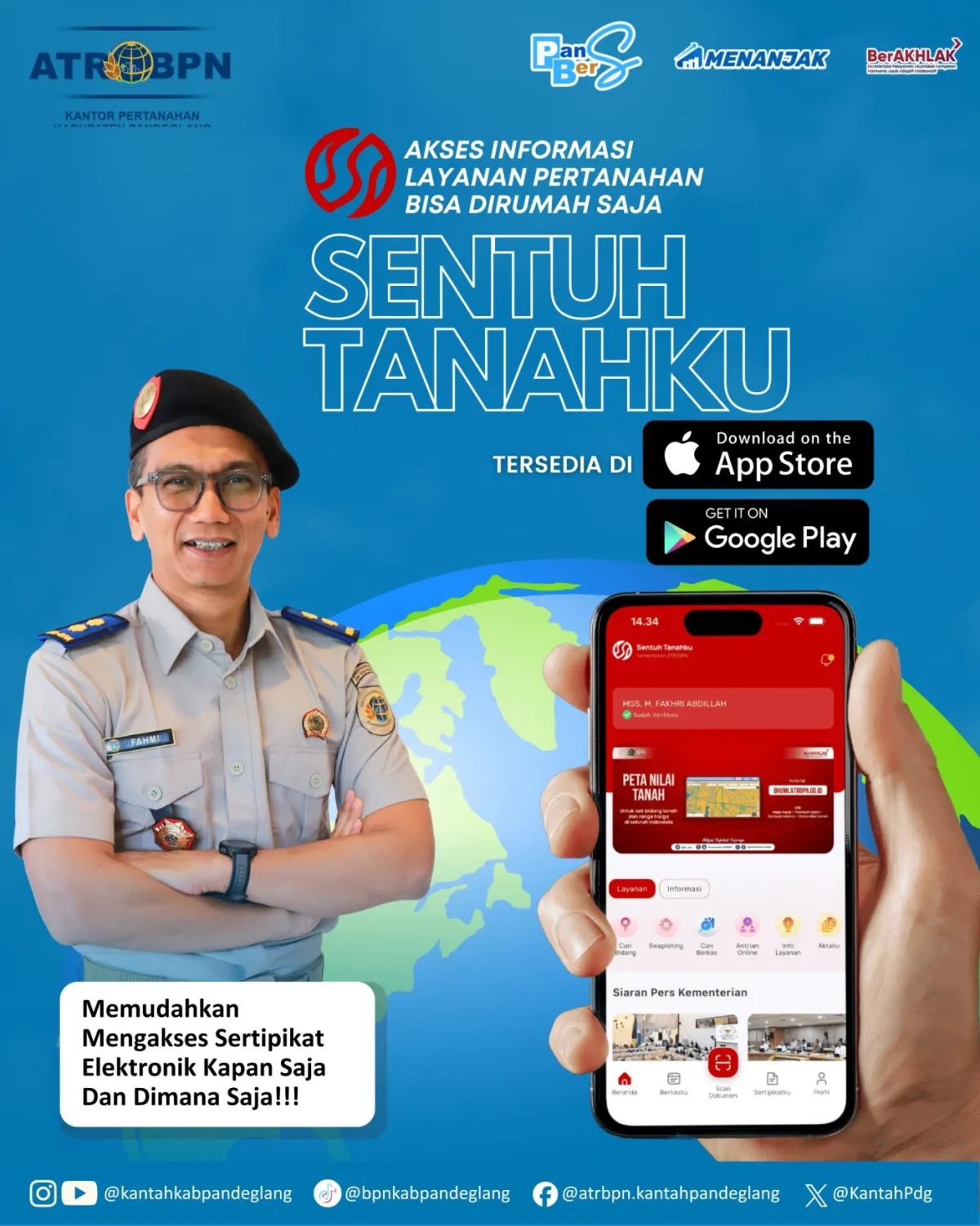 Kantor Pertanahan Pandeglang Sosialisasikan Fitur Antrean Online di Aplikasi Sentuh Tanahku