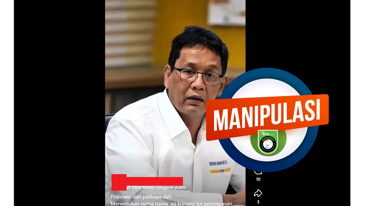 Cek Fakta: Video Purbaya Disebut Klaim Kantongi Nama Mafia untuk Diproses Hukum Ternyata Rekayasa