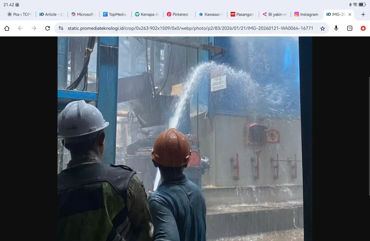 Kebakaran Boiler di Kawasan Industri Maspion Gresik Padam dalam Dua Jam