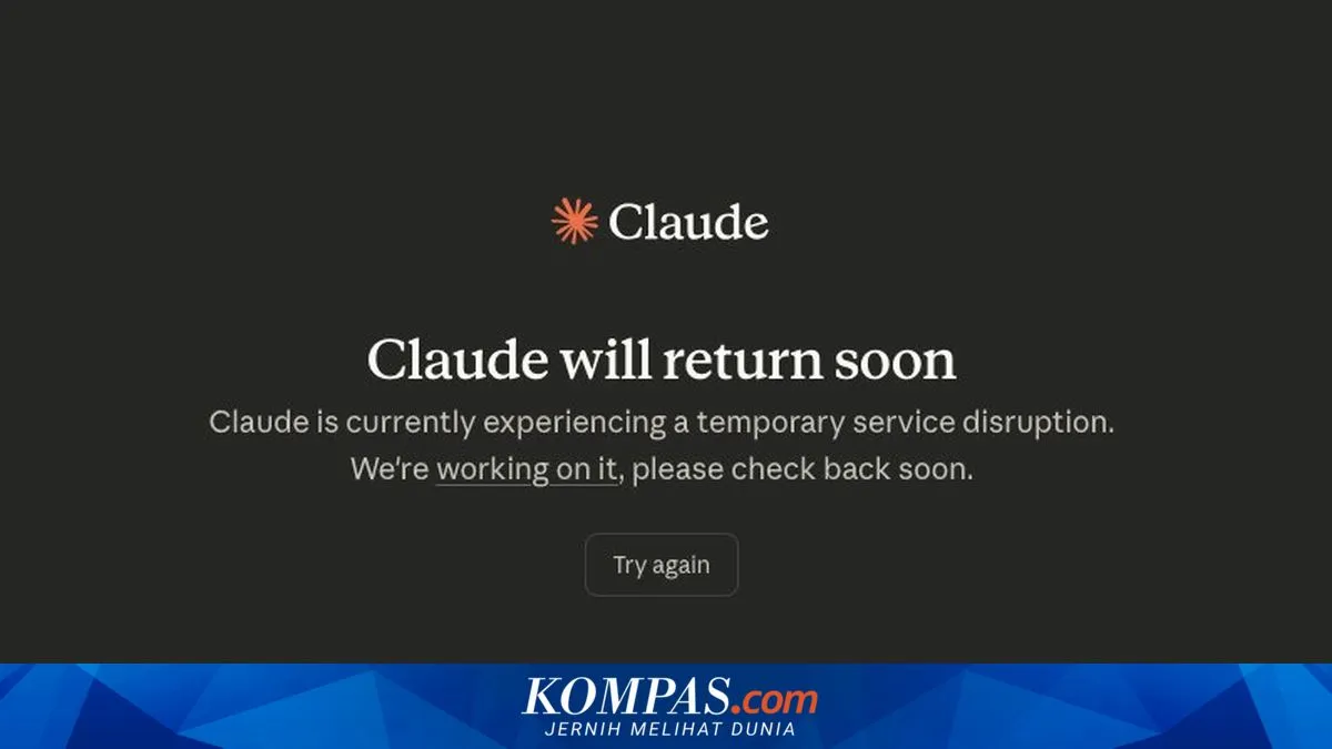 Layanan AI Claude Milik Anthropic Mengalami Gangguan, Sejumlah Pengguna Kesulitan Login