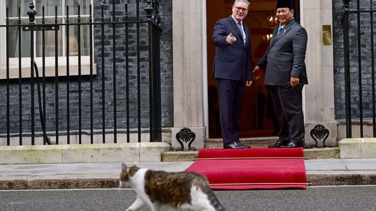 Larry, Kucing Downing Street, Warnai Kunjungan Prabowo ke London