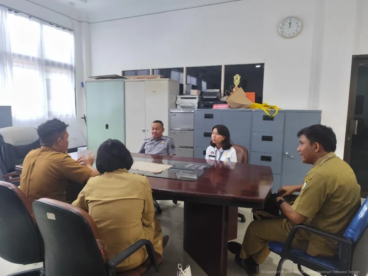 Kanwil Kemenkum Sulteng Koordinasi dengan Dinas Koperasi dan UMKM Sigi untuk Perkuat Perlindungan Merek