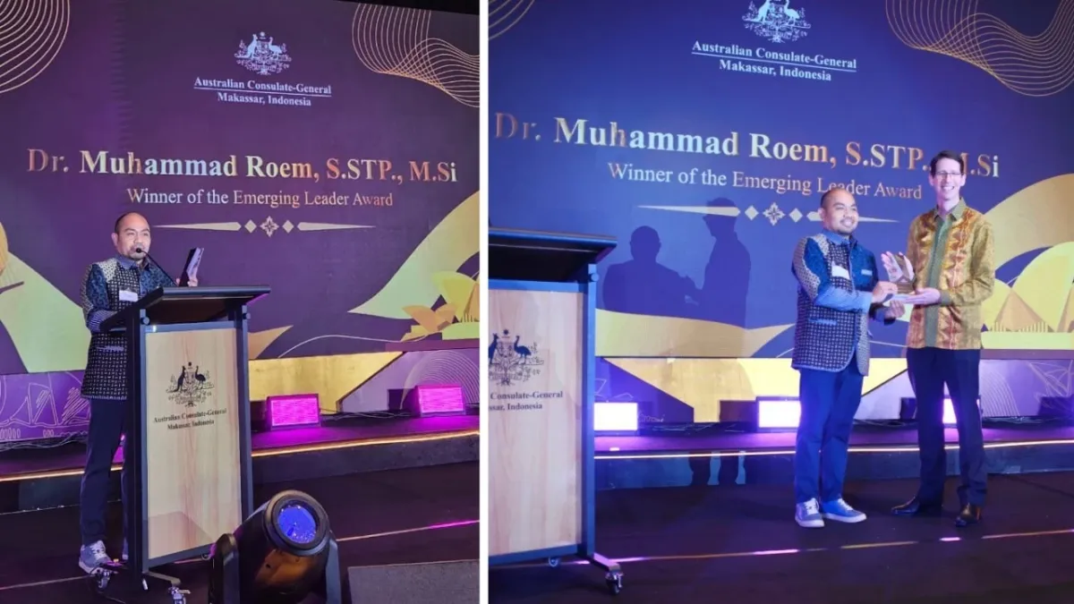 Muhammad Roem Terima Emerging Leader Award di Australian Alumni Gala Dinner Makassar