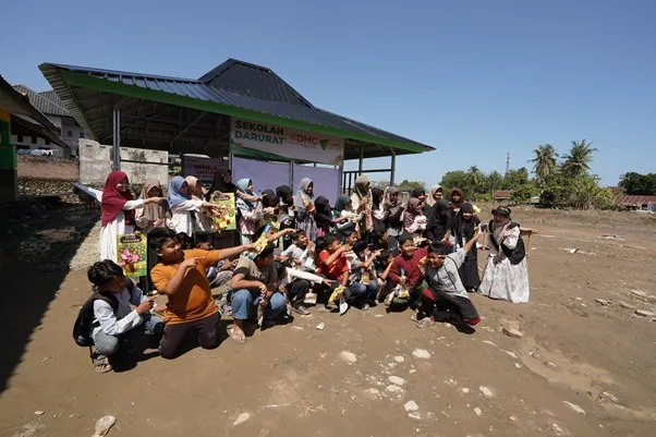 Dompet Dhuafa Dirikan Sekolah Darurat untuk Siswa MIN 1 Pidie Jaya Pascabanjir Aceh