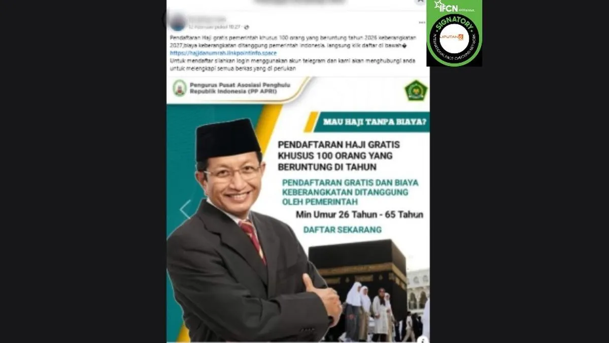 Klaim Tautan Pendaftaran Haji Gratis untuk 100 Orang Disebut Hoaks, Kemenag Minta Masyarakat Waspada