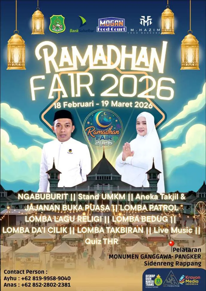 Pemkab Sidrap Ambil Alih Ramadan Fair 2026, Tenant UMKM Diggratiskan Selama Sebulan