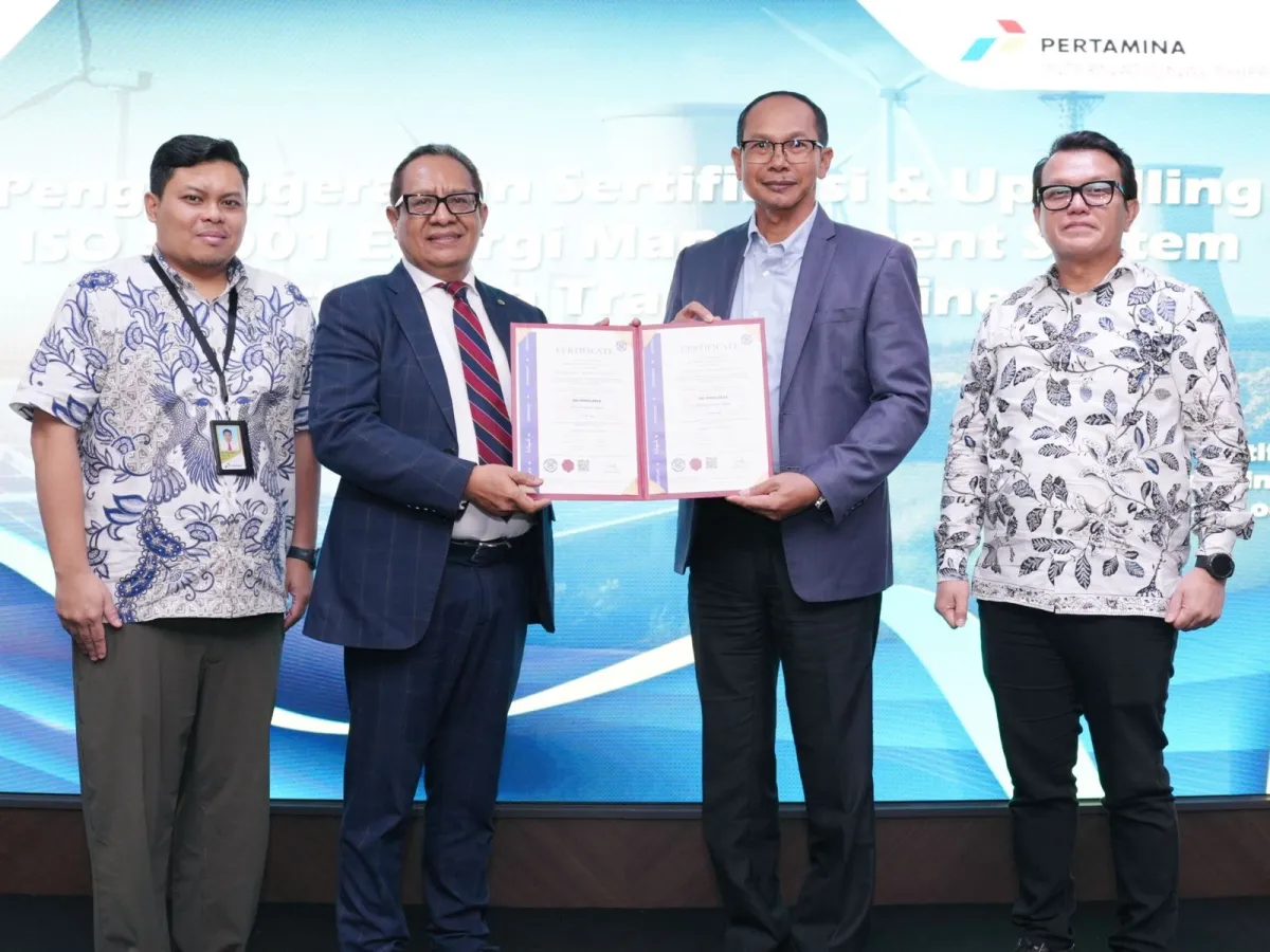 Pertamina Trans Kontinental Raih Sertifikasi ISO 50001 untuk Kantor dan Kapal