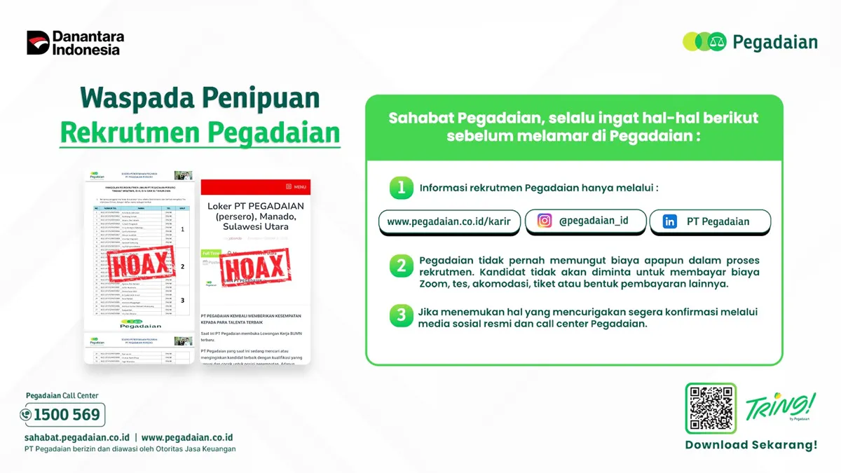 Pegadaian Bagikan Tips Menghindari Penipuan Berkedok Rekrutmen di Era Digital