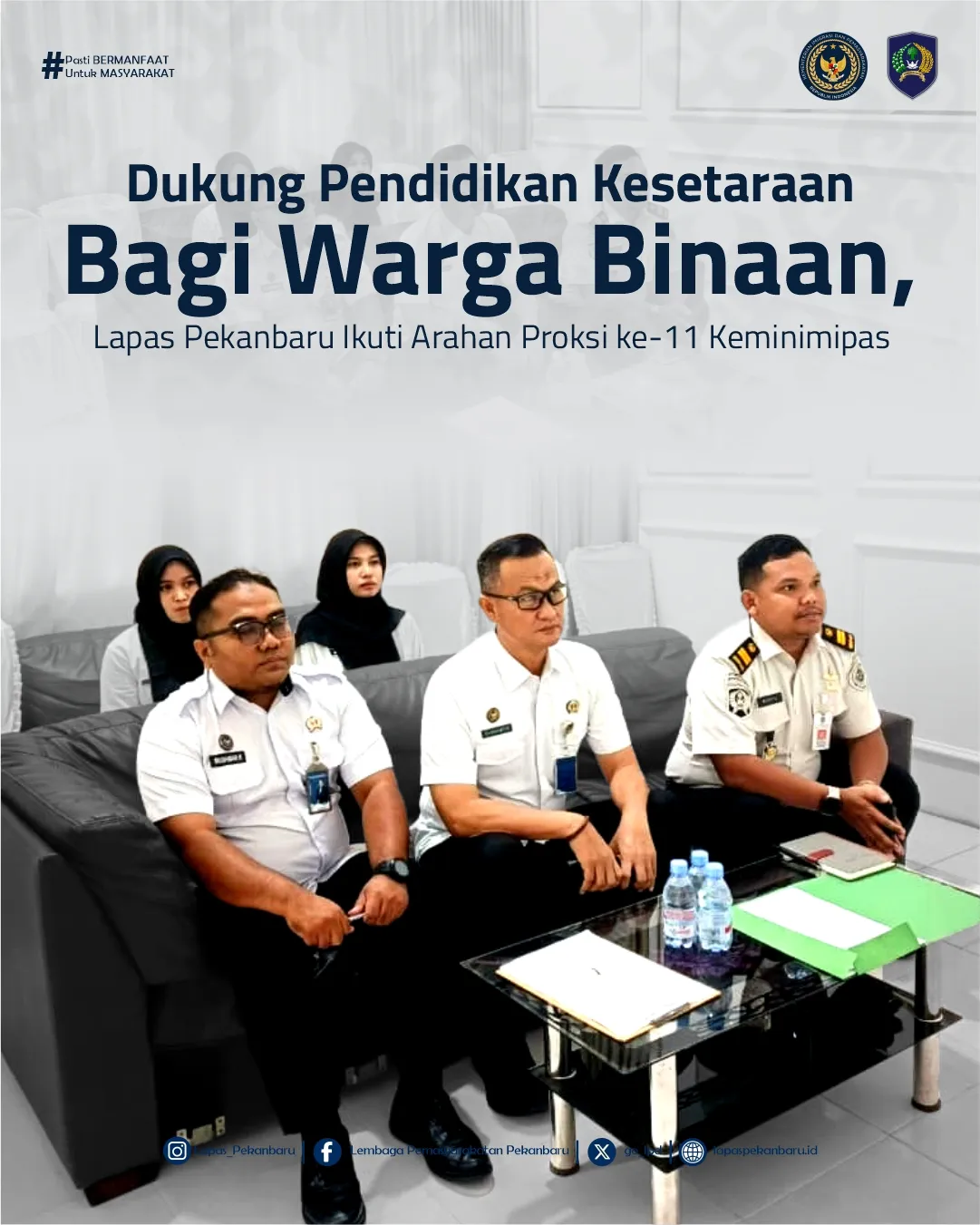 Lapas Pekanbaru Ikuti Arahan Proksi ke-11 Kemenimipas soal Pendidikan Kesetaraan Warga Binaan