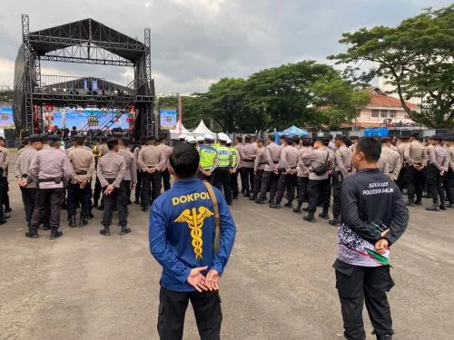 255 Personel Gabungan Dikerahkan untuk Amankan Konser Musik Nasional di Bandar Lampung