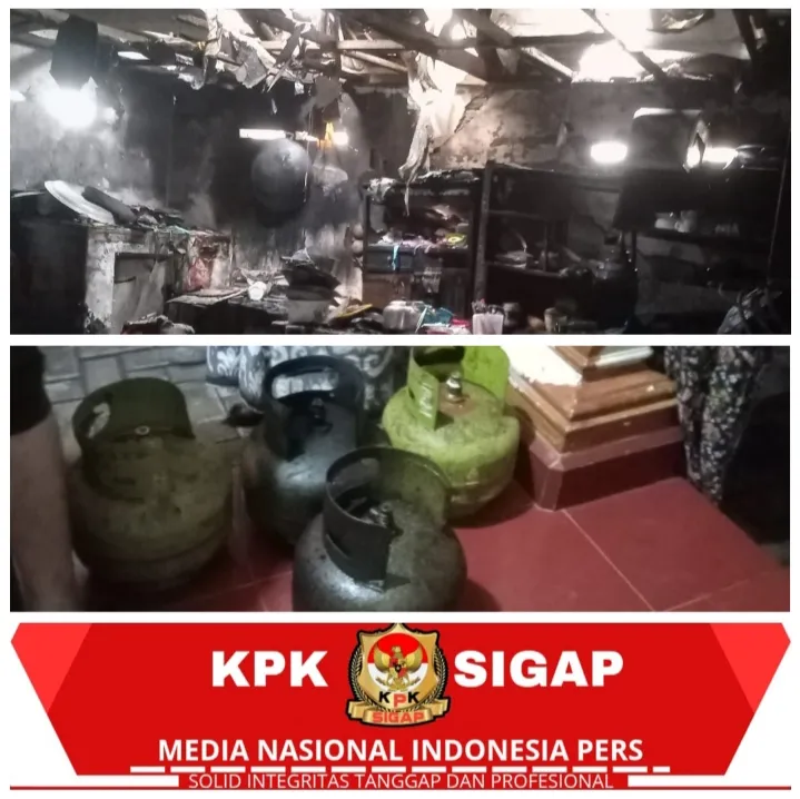 Diduga Kebocoran Tabung Gas, Dapur Penjual Bumbu di Mayangan Probolinggo Terbakar