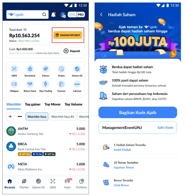 Panduan Mendapatkan dan Membagikan Kode Referral di Ajaib dan Ajaib Kripto