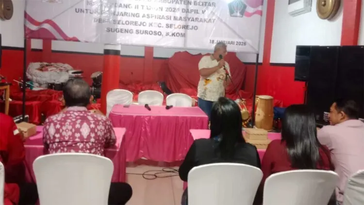 Ketua Fraksi PDIP DPRD Kabupaten Blitar Dorong Perluasan Program Padat Karya di Selorejo