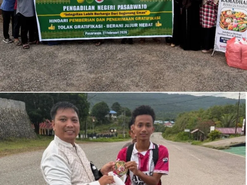 PN Pasarwajo Gelar Kampanye Publik Tolak Gratifikasi, Dirangkai Pembagian Takjil