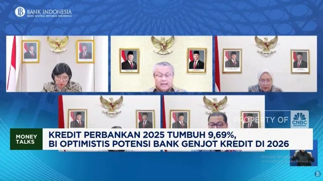 BI Catat Kredit Perbankan 2025 Tumbuh 9,69% dan Masih dalam Target