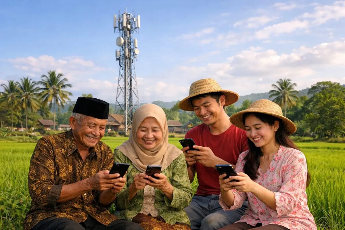 802 Desa di Kalimantan Timur Tersambung Internet, Sisa 39 Ditarget Rampung Semester I 2026