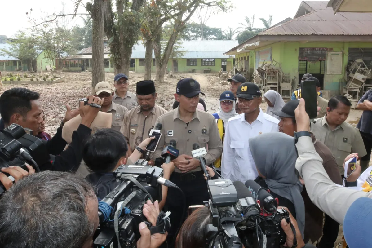 AHY Tinjau SMPN 1 Karang Baru, Dorong Percepatan Pemulihan Sekolah Pascabanjir di Aceh Tamiang