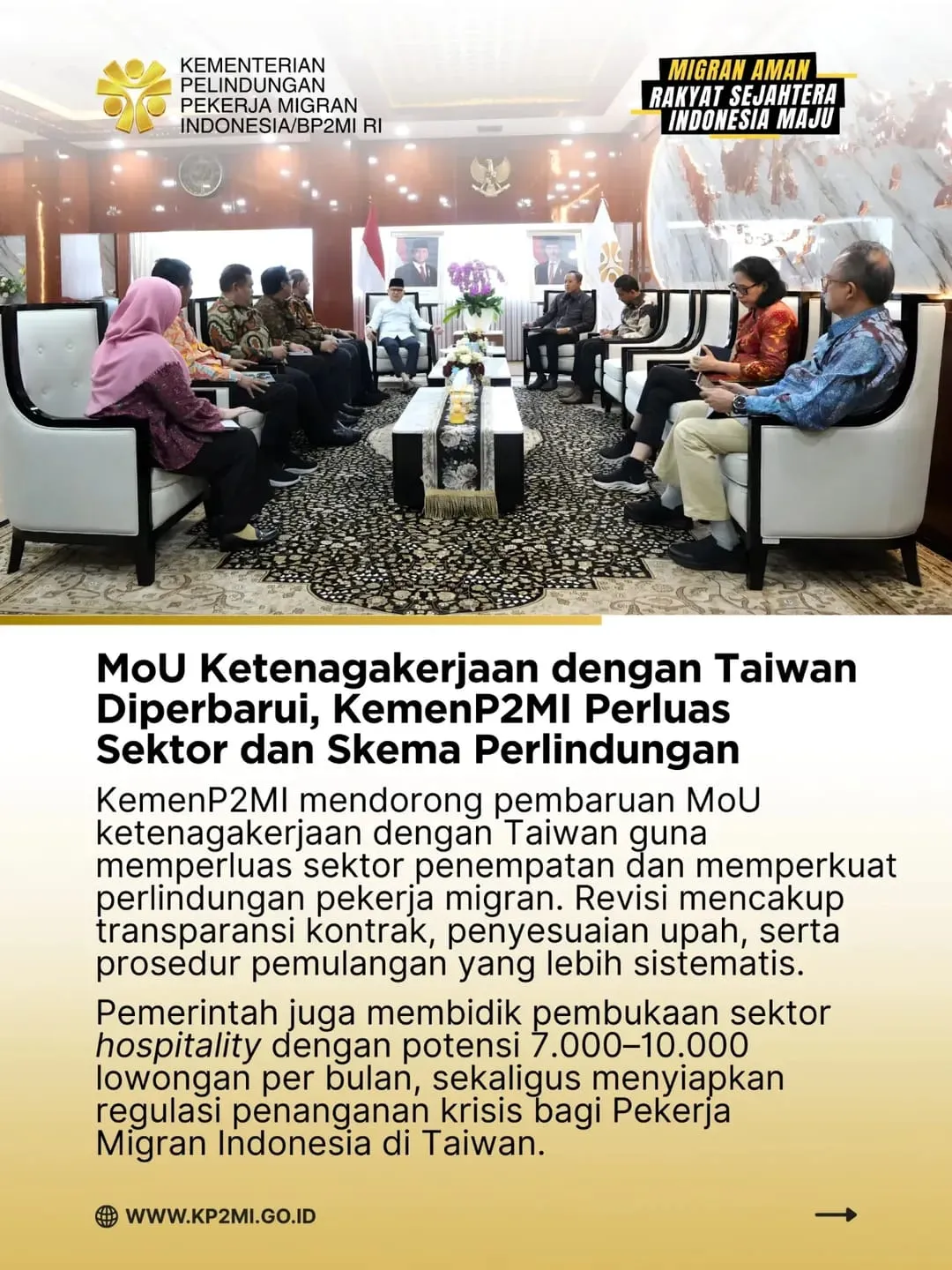 Mukhtarudin Dorong Diplomasi Humanis dan Sistem Tanggap Krisis dalam Pembaruan MoU Penempatan PMI di Taiwan
