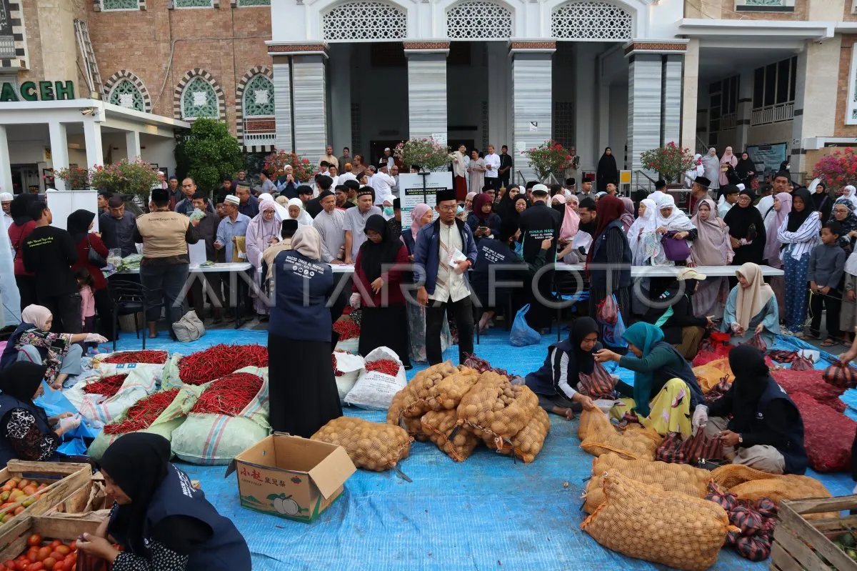 Bazar Sayur di Masjid Oman Al-Makmur Bantu Petani Aceh Terdampak Banjir