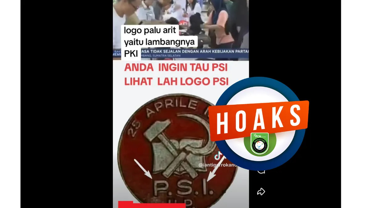 Hoaks di Medsos Klaim PSI Gunakan Logo Palu-Arit, Ini Klarifikasinya