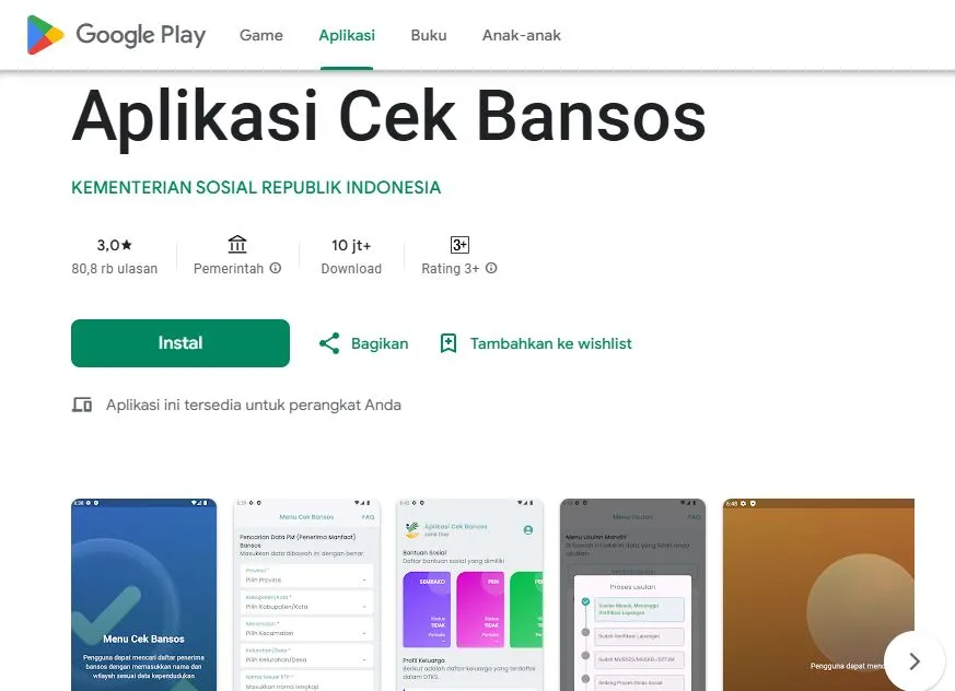Cara Cek Status Bansos Kemensos 2026 Secara Online Lewat Aplikasi Cek Bansos