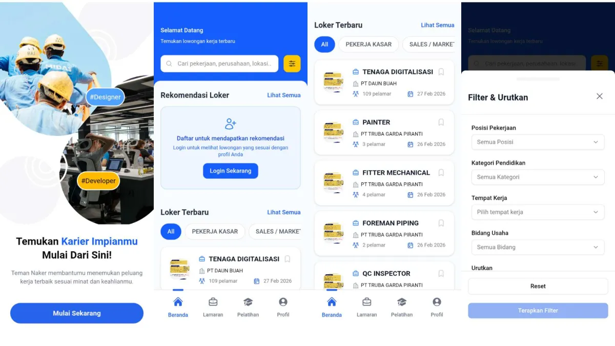 Aplikasi Teman Naker Direncanakan Meluncur Maret, Tersedia di Play Store dan App Store
