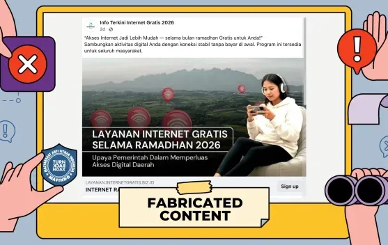 Tautan ‘Internet Gratis Selama Ramadan 2026’ di Facebook Dipastikan Hoaks dan Berindikasi Phishing