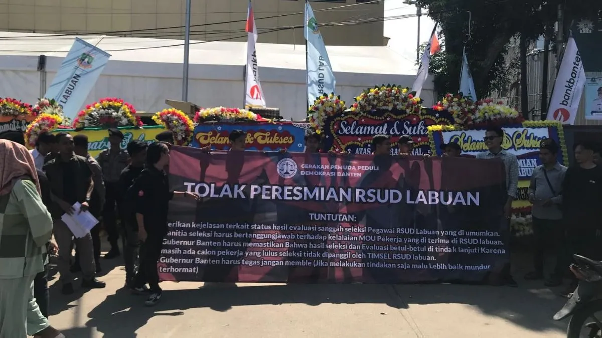 Peresmian RSUD Labuan Pandeglang Diwarnai Aksi Protes Dugaan KKN Rekrutmen Pegawai Non-ASN