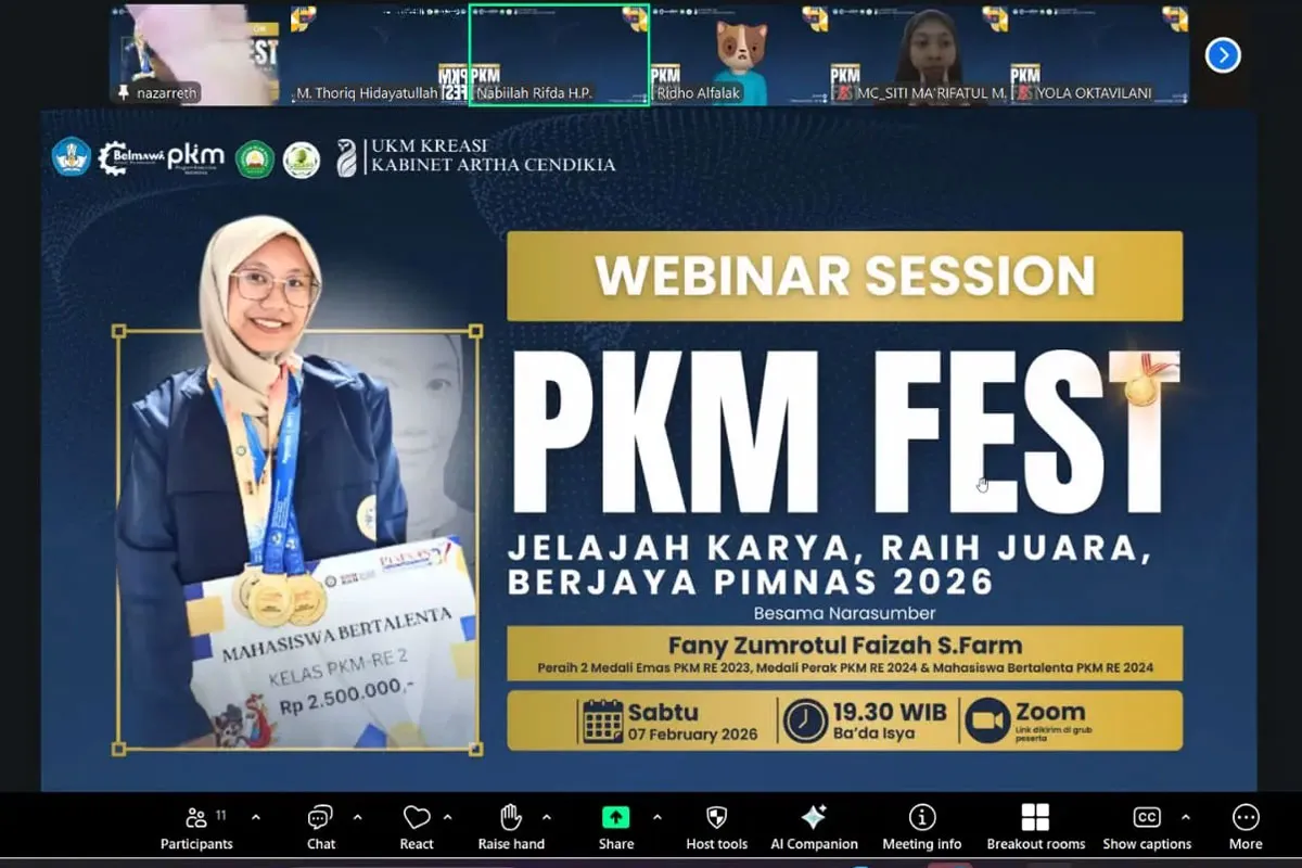 UKM KREASI UNISMA Gelar Webinar PKM FEST 2026 untuk Perkuat Kesiapan Mahasiswa Menuju PIMNAS