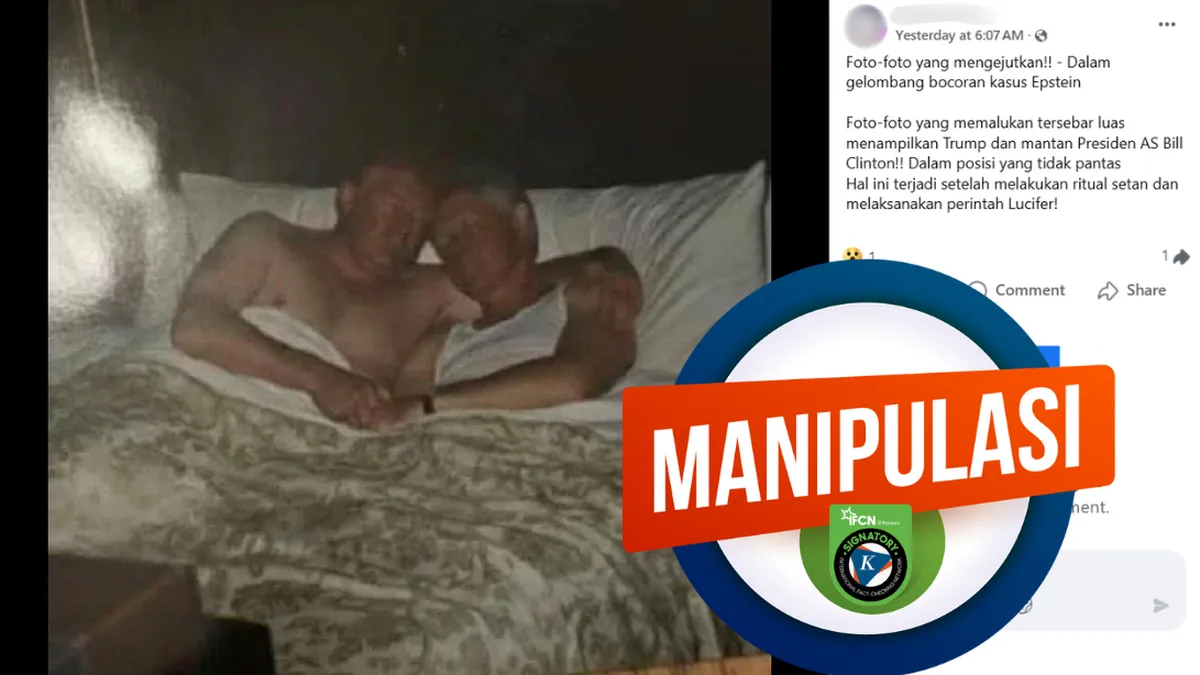 Foto Trump dan Clinton di Ranjang yang Beredar di Media Sosial Dipastikan Manipulasi AI