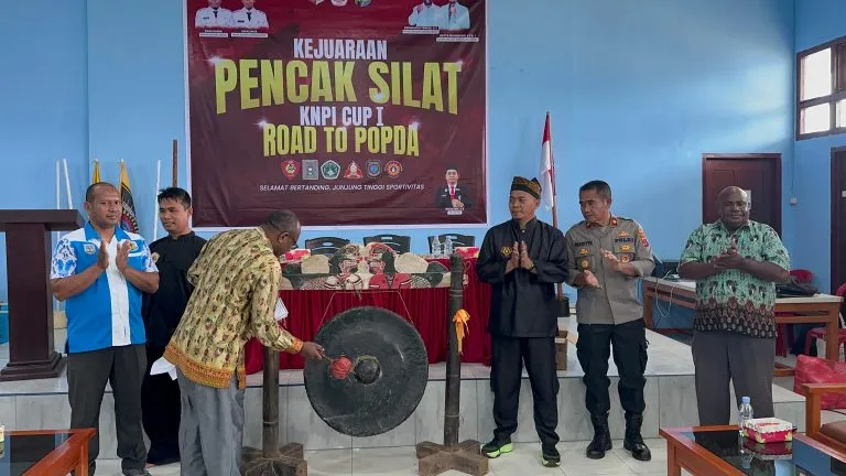 Wakapolres Boven Digoel Hadiri Pembukaan Kejuaraan Pencak Silat KNPI Cup I 2026