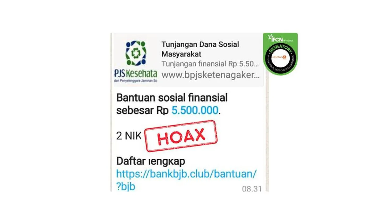 Hoaks Mengatasnamakan Bank BJB Beredar di Media Sosial, Berikut Penjelasan Singkatnya